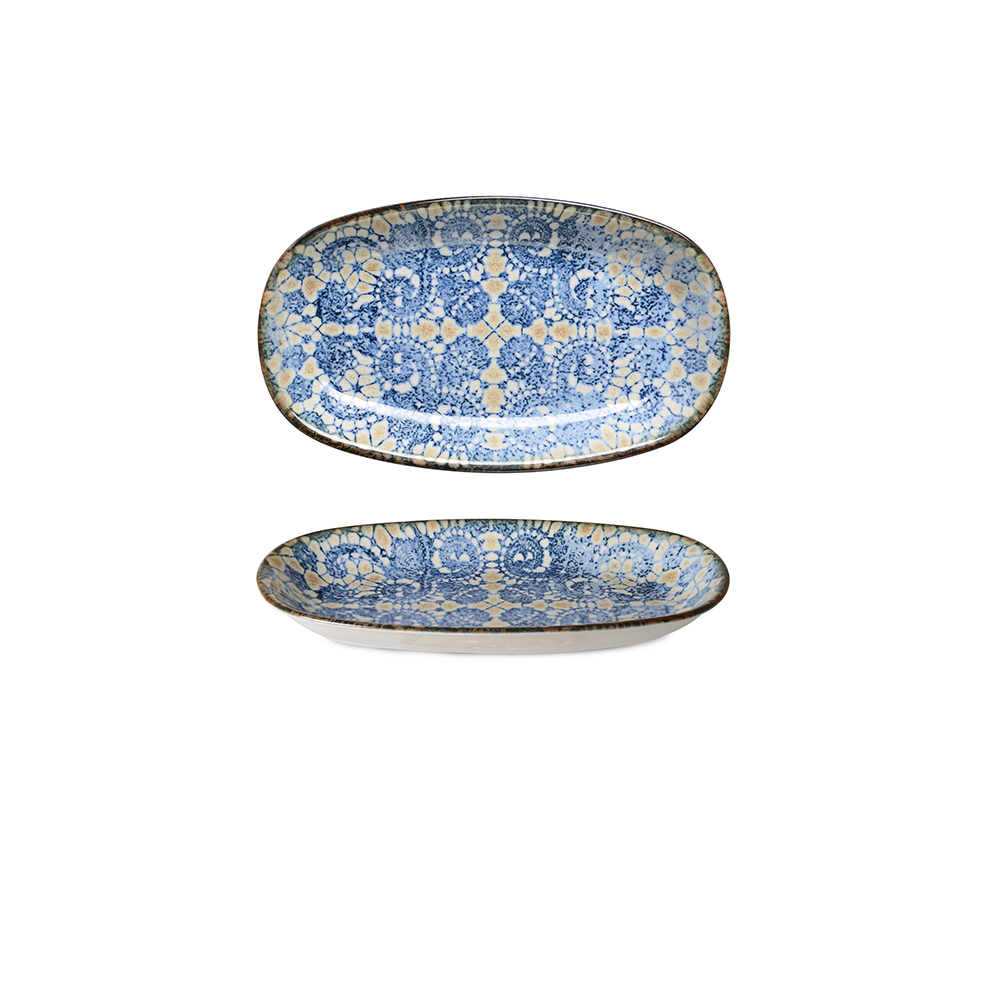 Valencia Bluet Oval Plate